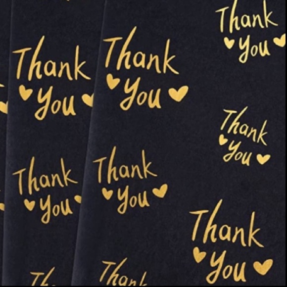 25 Thank You Tissue Paper Sheets, 20x14 PRICE IS FIRM - Picture 2 of 3